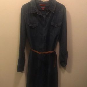 Denim shirt dress